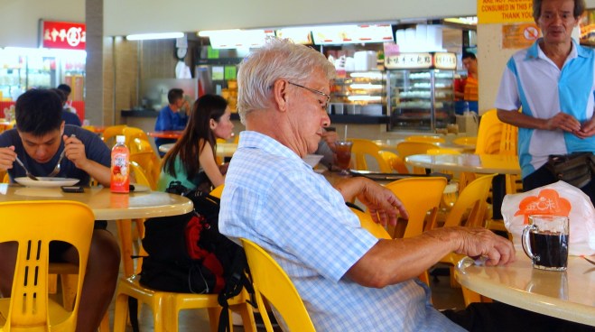 Hawker centre and eating houses in Singapore