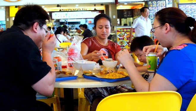 Hawker centre and eating houses in Singapore