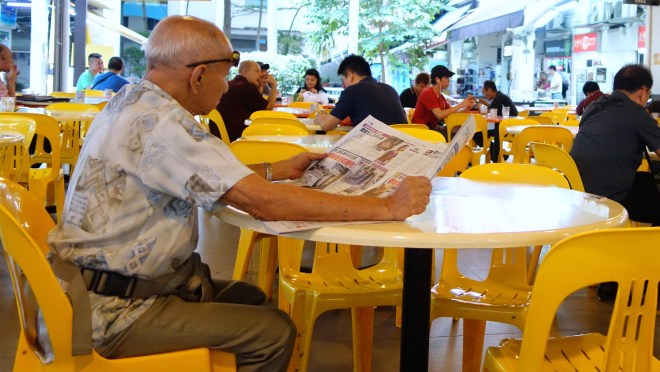 Hawker centre and eating houses in Singapore
