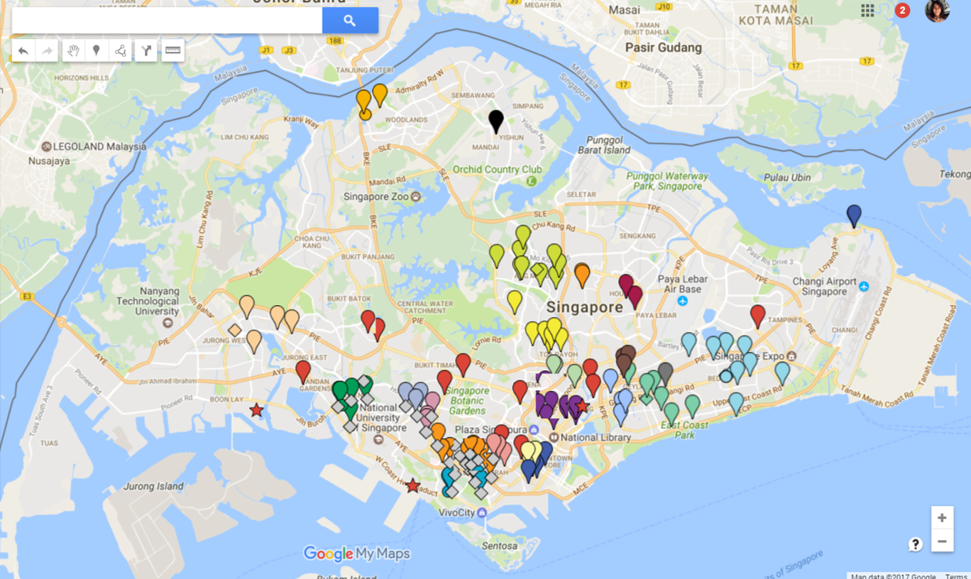 107 Hawker Centres in&nbsp;Singapore