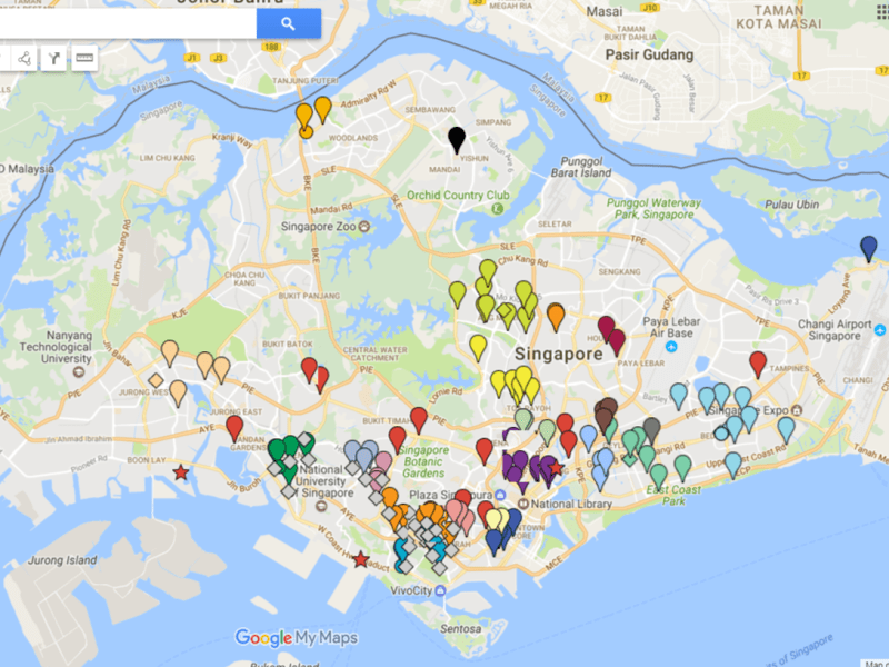 107 Hawker Centres in&nbsp;Singapore